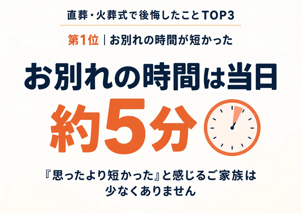 小田原市の火葬式・直葬でお別れができる時間は当日約5分