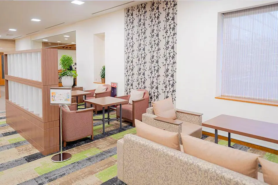 堀ノ内斎場のラウンジ