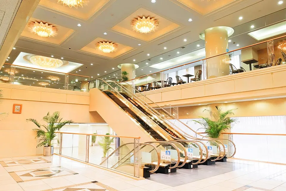 落合斎場の館内