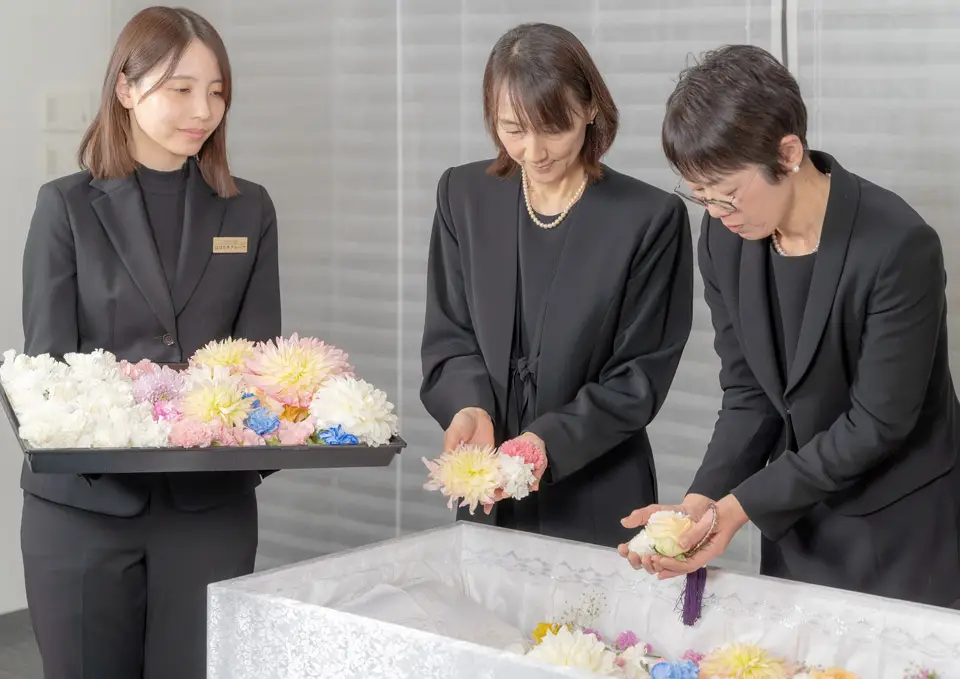神奈川県民のわかりやすい家族葬が行う、火葬式プランの葬儀風景