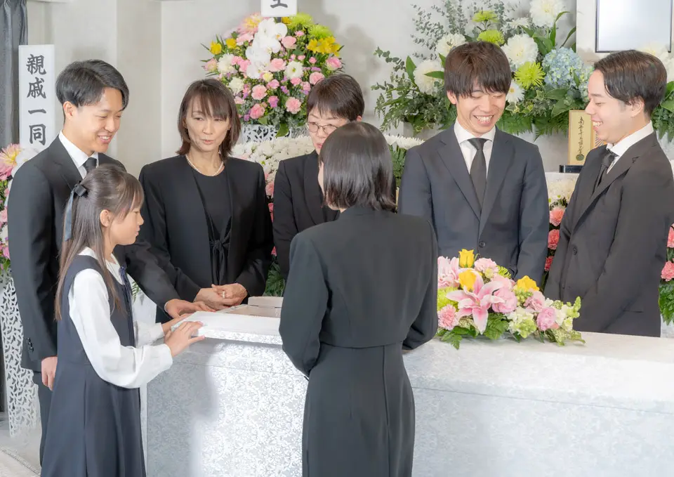 神奈川県民のわかりやすい家族葬が行う、家族葬プランの葬儀風景